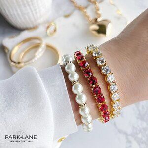 NWT Park Lane Mini Red Gold Impression Tennis Bracelet